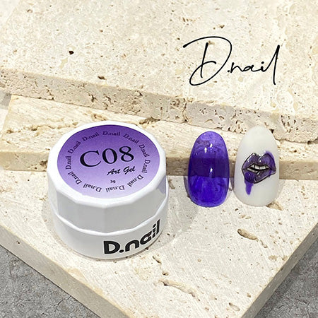 D. nail art gel (goku gel) clear color C08 clear violet 3g