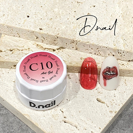 D. nail art gel (goku gel) clear color C10 clear red 3g