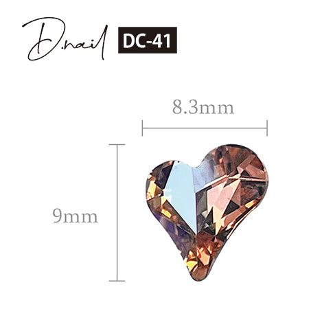 D. nail decoration stone DC-41 heart clear orange