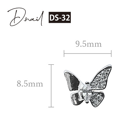 D. nail jewelry bijou parts DS-32 half butterfly