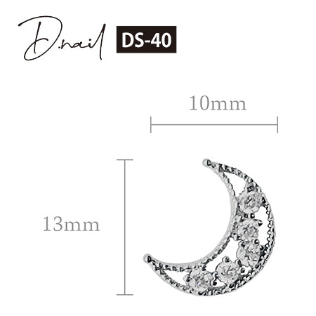 D. nail jewelry bijou parts DS-40 crystal moon