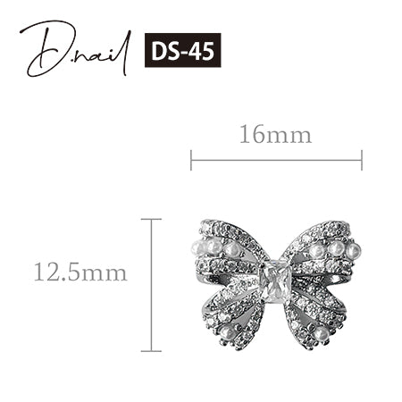 D. nail jewelry bijou parts DS-45 crystal pearl ribbon