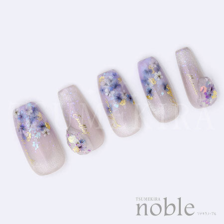 Tsumekira [noble] Dried flowers and gold leaf 3 Blue NO-DFG-003 (for gel only)