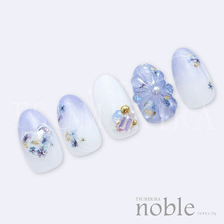Tsumekira [noble] Dried flowers and gold leaf 3 Blue NO-DFG-003 (for gel only)