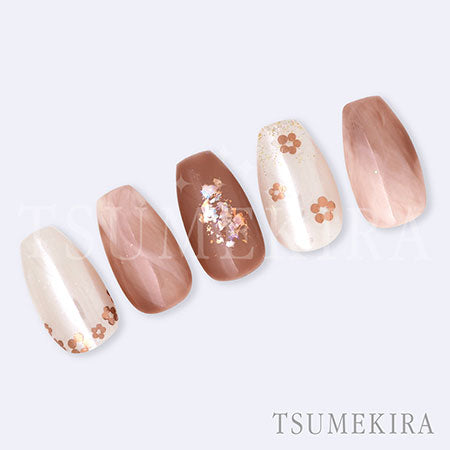 Tsumekira Icchoko Produce Dot Flower & Ribbon Pink Gold SG-ICH-003 (for gel only)