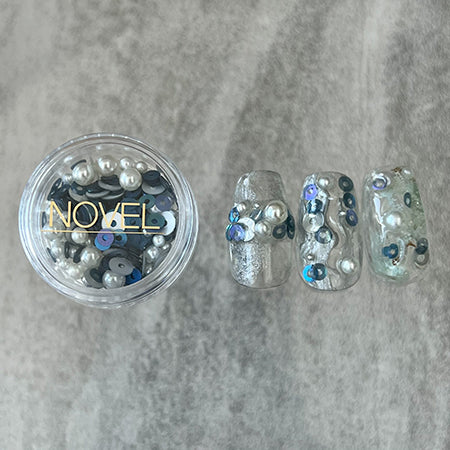 ◆NOVEL P844 Float holo mix (pearl indigo)