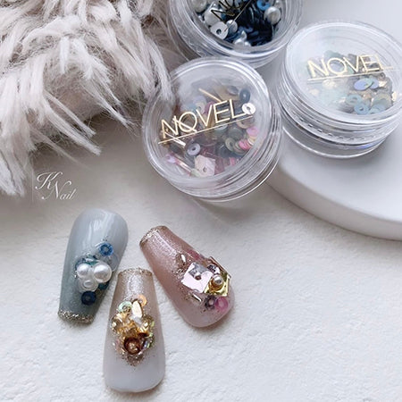 ◆NOVEL P844 Float holo mix (pearl indigo)