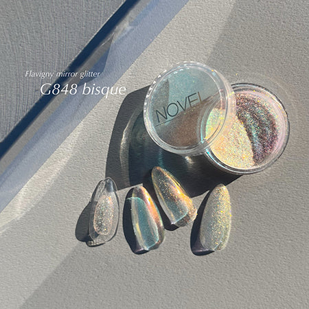 ◆NOVEL G848 Flavigny mirror glitter (bisque) 0.5g