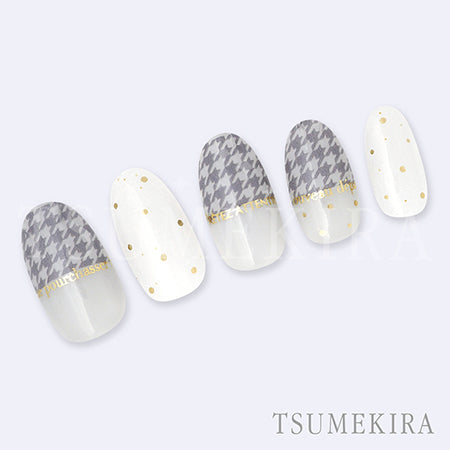 Tsumekira Houndstooth French Brown/Gray NN-CDR-006