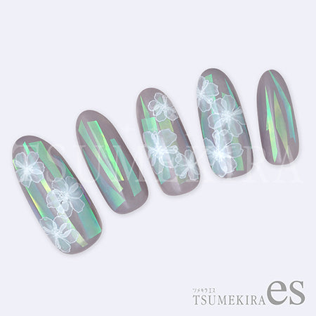 Tsumekira es (S) Filer produced Organdy Flower 2 White ES-FIL-005