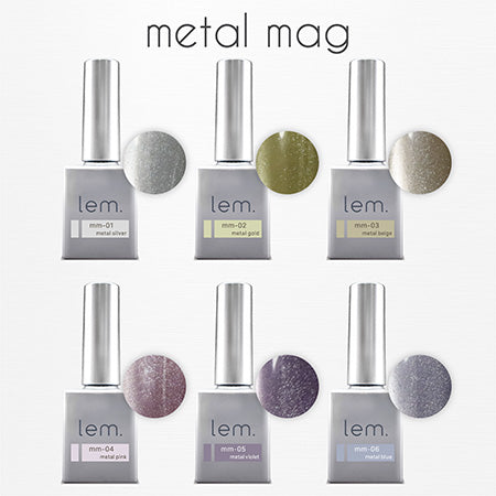 lem. Metal Mag Gel 6-color set