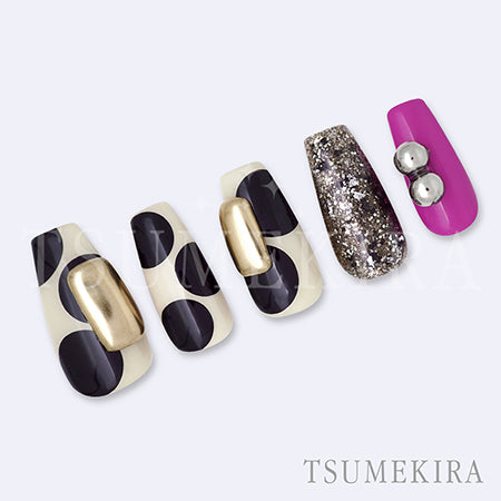 Tsumekira MEGU NAIL Produce MEGU Dot BLACK NN-MGN-006