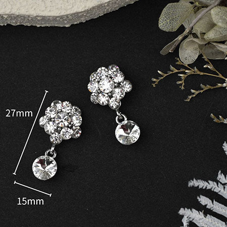 D. nail x Ayaka Shinohara produced Bijou Charm Collection - fleur - silver (clear)