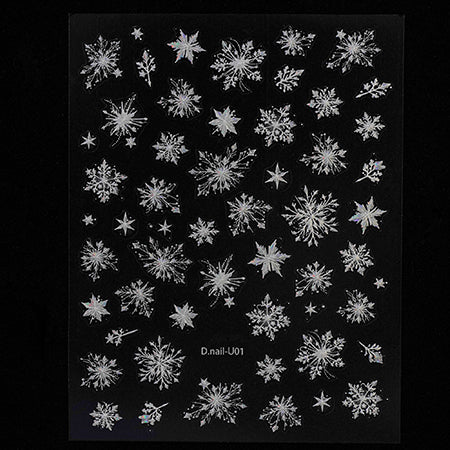D. nail Snowflake Sticker U01 Prism