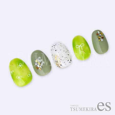 Tsumekira es (S) Handwritten Ribbon White ES-RBN-001