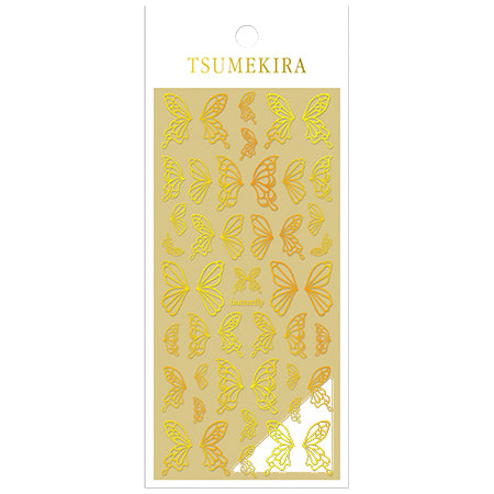 Tsumekira Honchan Produce Butterfly motif gold SG-HON-001 (for gel only)