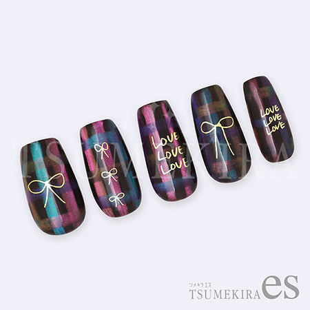 Tsumekira es Handwritten Ribbon Gold ES-RBN-003 (For gel only)