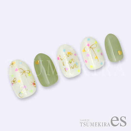 Tsumekira es Handwritten Ribbon Gold ES-RBN-003 (For gel only)