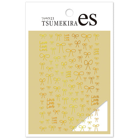 Tsumekira es Handwritten Ribbon Gold ES-RBN-003 (For gel only)