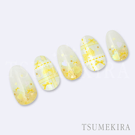 Tsumekira Sweet Ribbon Mix Yellow & Orange OLiLicO Yurishi NN-YRS-005