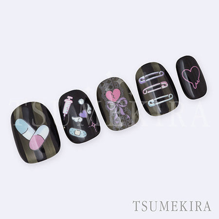 Tsumekira Nakayama Chieko Produced YAMIKAWAII Sickly cute minefield nails NN-NAC-002