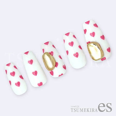 TSUMEKIRA es (S) MEGU NAIL Produce MEGU Heart PINK ES-MGN-011