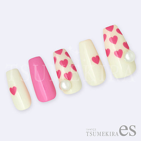 TSUMEKIRA es (S) MEGU NAIL Produce MEGU Heart PINK ES-MGN-011