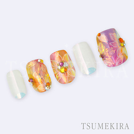 TSUMEKIRA Aurora Holo Aurora Film Sticker Aurora Flower (Aurora Flower) Supervised by ROZABELLA Eri OH-ROE-001