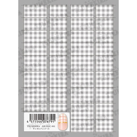 TSUMEKIRA Gingham Check White NN-GGC-001