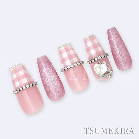 TSUMEKIRA Gingham Check White NN-GGC-001