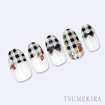 TSUMEKIRA Gingham Check Black NN-GGC-002