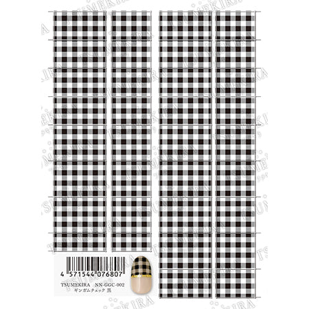 TSUMEKIRA Gingham Check Black NN-GGC-002