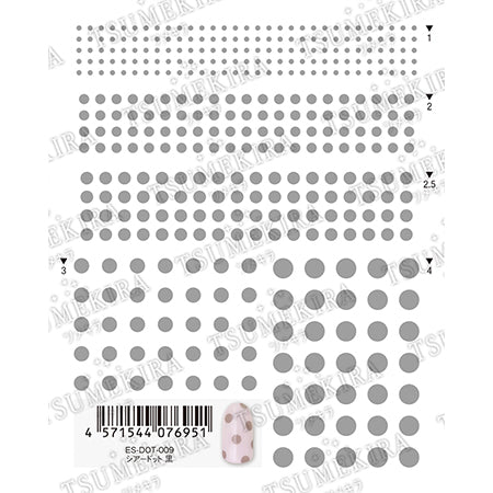 TSUMEKIRA es (S) Sheer Dot Black ES-DOT-009