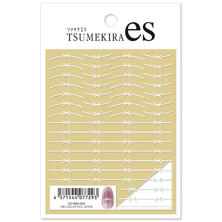 TSUMEKIRA es Ribbon French Line White ES-RBN-004