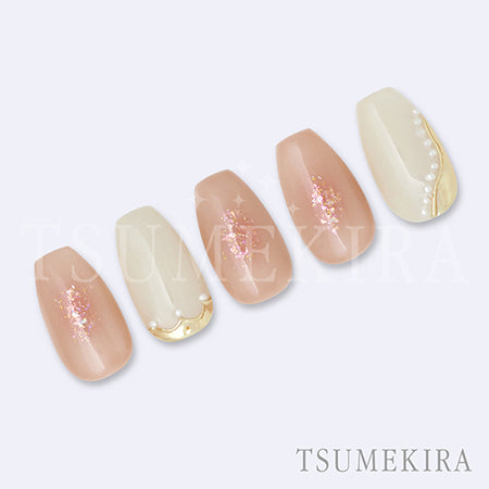 TSUMEKIRA Icchoko Produce Cheek Nail Peach Souffle NN-ICH-007