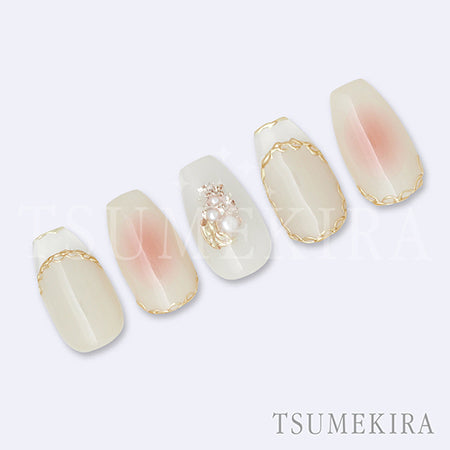 TSUMEKIRA Icchoko Produce Cheek Nail Peach Souffle NN-ICH-007