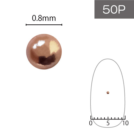 SHAREYDVA Studs 0.8mm 50p Pink Gold