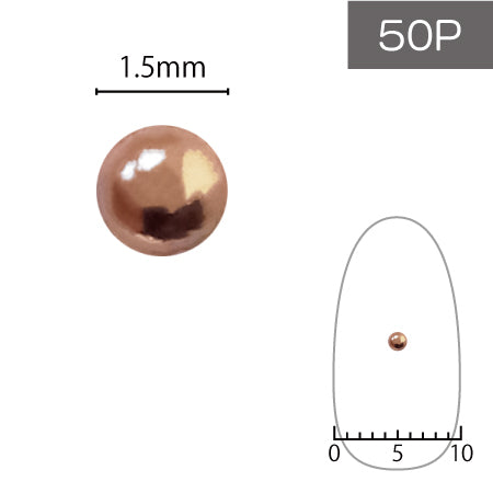 SHAREYDVA Studs 1.5mm 50p Pink Gold