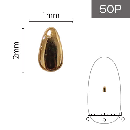 SHAREYDVA Studs Drop 2 �~ 1mm 50P Gold