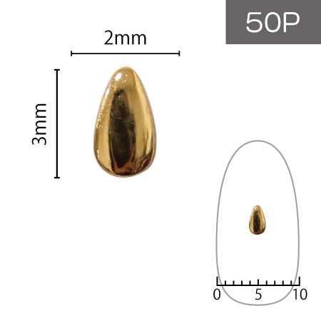 SHAREYDVA Studs Drop 3 �~ 2mm 50P Gold