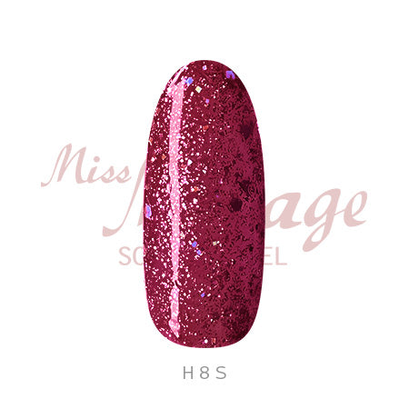 Miss Mirage Soke Off Gel H8S Hologram Bordeaux 2.5g