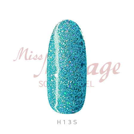 Miss Mirage Soke Off Gel H13S Hologram Aqua Blue 2.5g