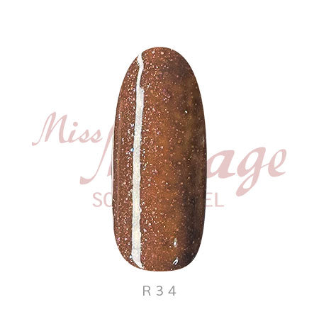 Miss Mirage Soke Off Gel R34S Pearl Aurora Irish Brown 2.5g