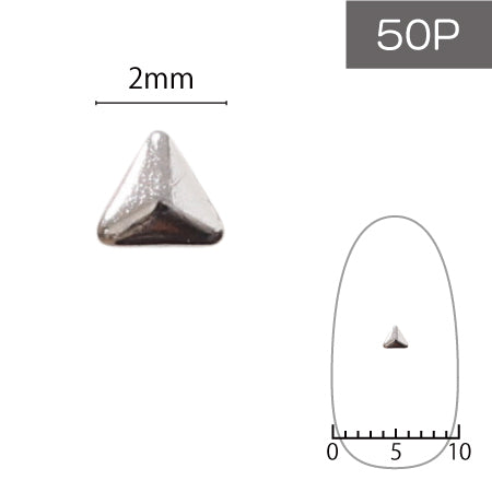 SHAREYDVA Studs Triangle 2mm 50P Silver