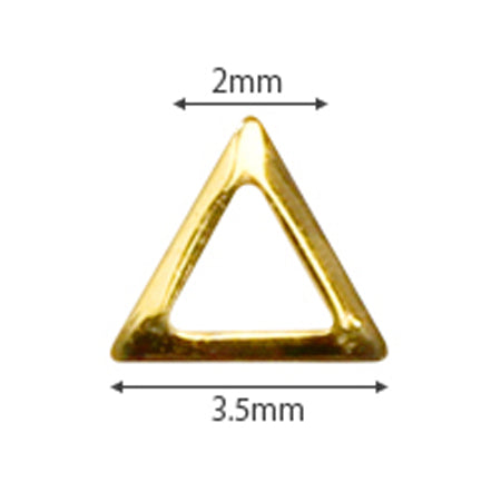 SHAREYDVA Studs Triangle Central 2mm 50P Gold