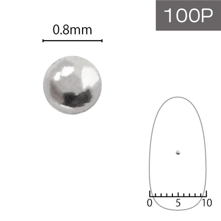 SHAREYDVA Studs 0.8mm 100p Silver