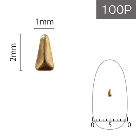 SHAREYDVA Studs Triangle Long 1 �~ 2mm 100p Gold