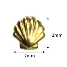 SHAREYDVA Metal Shell 2mm 30p Gold