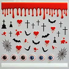 SHAREYDVA Nail Seal Halloween Bloody Night