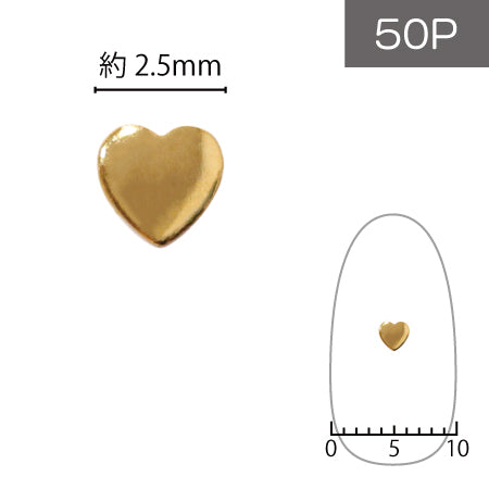 SHAREYDVA Studs Metal Heart 50P Gold